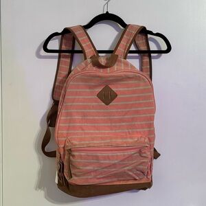 Mossimo Coral Striped Backpack